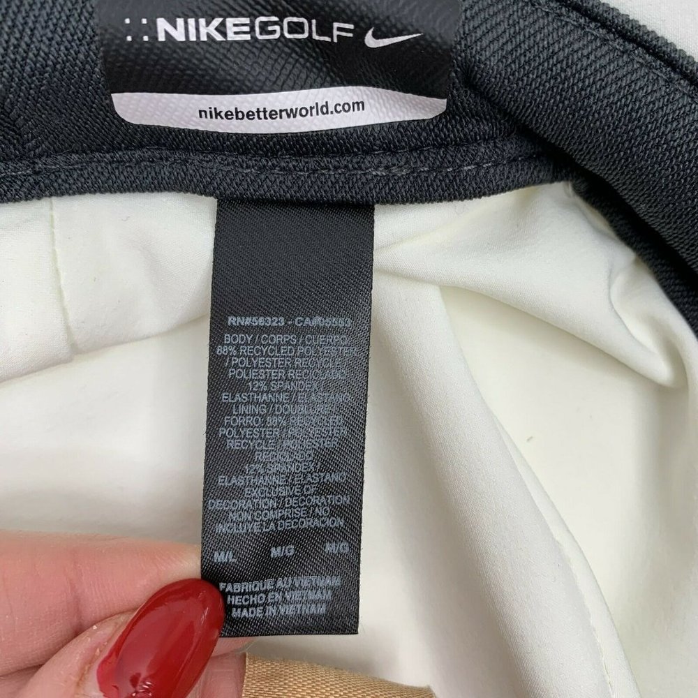 Nike Golf Dri-FIT Bucket Hat Sun Cap White Black Logo 639686-100 Men’s Size M  L - Picture 9 of 10
